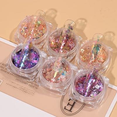 Colourful Opal Nails Powder Holographic Glitter Sequins Flakes Nail Art  Decor US