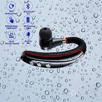 Bluetooth Headset, Wireless Earpiece V5.0 Ultralight Hands Free Business  Earphone with Mic for Business/Office/Driving,fit Tablets 