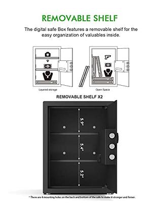 ISLANDSAFE Home Safe Box Digital Small Personal Safes caja fuerte Security  Money Closet Electronic Lock Box with Keypad for Pistol Cash Jewelry