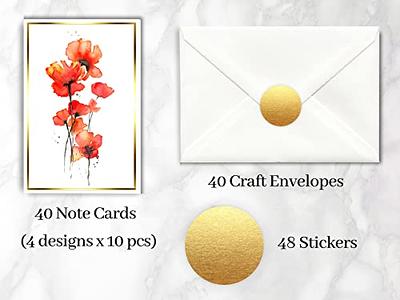  Goefun Blank Note Cards and Envelopes 5 x 7 Folded Cardstock  and A7 Envelopes Self Seal 100 Pack for Invitations, Wedding, DIY Greeting  Cards, Birthday : Office Products