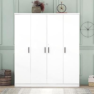 Modern Freestanding Wardrobe Armoire Closet High Cabinet Storage