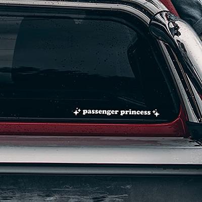 6pcs Passenger Princess Stickers, 6colors Funny Car Decal Accessories  Rearview Mirror Window Sticker For Women Passenger Princess