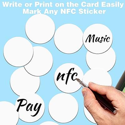 50Pcs NFC Tags, NTAG215 NFC Cards Blank NFC Tags Stickers, White NFC Chip  Coins, Printable Tags PVC Round Cards Compatible with Amiibo, Selfadhesive NFC  Stickers Enabled Mobile Phones & Devices, 1Inch 