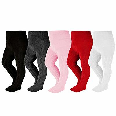 EPEIUS Toddler Girl Tights Baby Girls Seamless Cable Knit Leggings Solid  Cotton Stockings Footed Pants for 12-24 Months 5 Pair Pack,Black/White/Dark  Grey/Pink/Burgundy - Yahoo Shopping