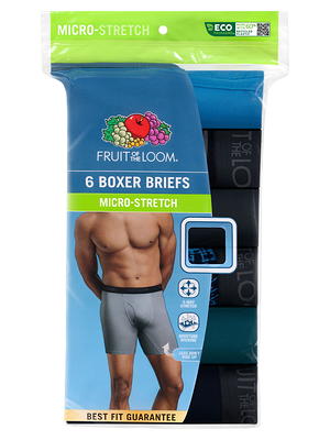 Men's 360 Stretch Cooling Channels Boxer Briefs, Extended Sizes Assorted 6  Pack