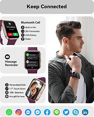 Smart Watch(Answer/Make Call), 1.85 Smartwatch for Men Women IP68  Waterproof, 110+ Sport Modes, Fitness Activity Tracker, Heart Rate Sleep  Monitor