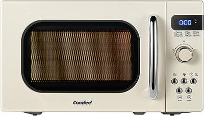 Highland 0.7-cu ft 700-Watt Countertop Microwave (Cream) in the