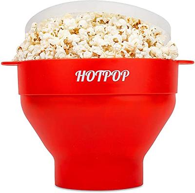 The Silicone Kitchen Silicone Microwave Popcorn Maker - Collapsible Bowl, Non-Toxic, Dishwasher Safe (Dark Blue)