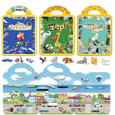 3D Puffy Sticker Play Set Kids, Reusable Puffy Stickers Vehicles