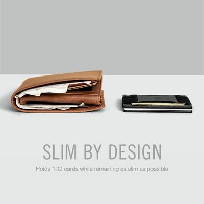 Leather Wallet for Men, Men's Slim Front Pocket Card with RFID for  Minimalist