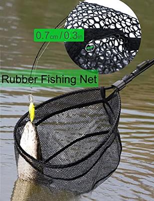 Tnqhuq Fishing Net Folding Fishing Nets for Fish Rubber Landing
