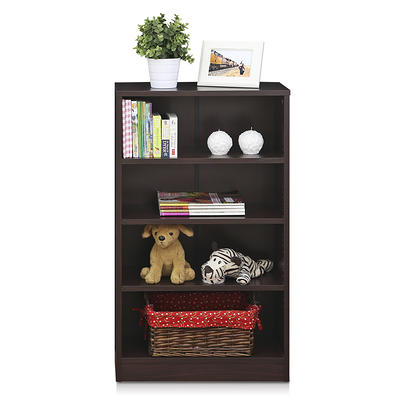 Organize It All Espresso 3 Tier Square Free Standing Storage Shelf,  Dimensions: 13.12” x 11.37” x 34.13”. Easy Assembly, Espresso Finish,  Storage