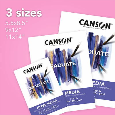 Canson Graduate 11 inch x 14 inch Watercolor Paper Pad (20 Sheets), Art Paper for Adults and Students