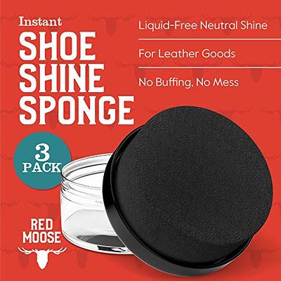 Instant Shoe Shine Sponge - 3pk Shoe Shine Sponges for Leather Shoes and  Boots – Red Moose