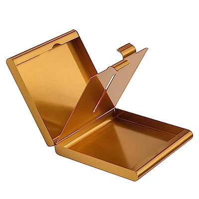  Metal Cigarette Case Box - Small Cigarette Case Ciggerate Holder  Case,Double Sided Spring Clip Open Pocket Holder for 14 Cigarettes,Cigarette  Case for Men and Women (Golden) : Health & Household