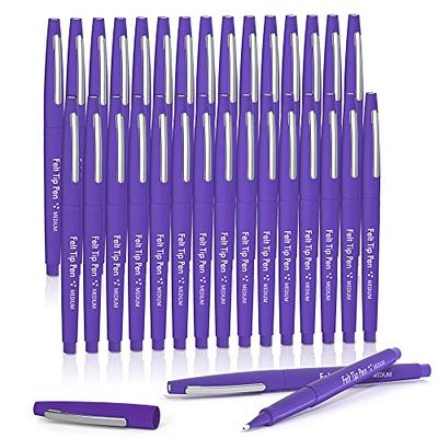 Lelix Felt Tip Pens, 30 Purple Pens, 0.7mm Medium Point Felt Pens