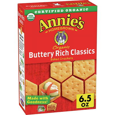Annie's Homegrown Organic Bunnies Baked Snack Crackers, Cheddar - 11 oz box