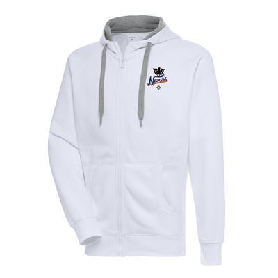 Men's Antigua Black Atlanta Falcons Wordmark Victory Full-Zip Hoodie