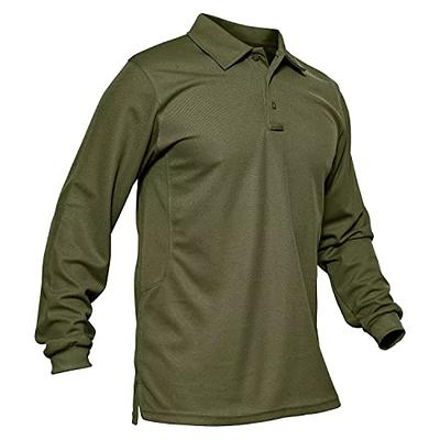 Work Shirts for Men Long Sleeve 3 Buttons Fishing Shirt Pique Polo Shirt  Tactical Polo Quick Dry Shirt Men Casual Shirt Army Green - Yahoo Shopping