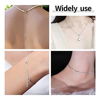 ADMITRY 925 Sterling Silver Necklace Extender,Durable Chain