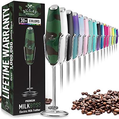 Milk Frother Electric Milk Foamer Handheld Foamer High Speeds Drink Mixer  Coffee Frothing Wand for Making