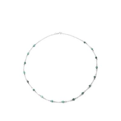 Womens Enhanced Blue Turquoise Sterling Silver Beaded Necklace - JCPenney