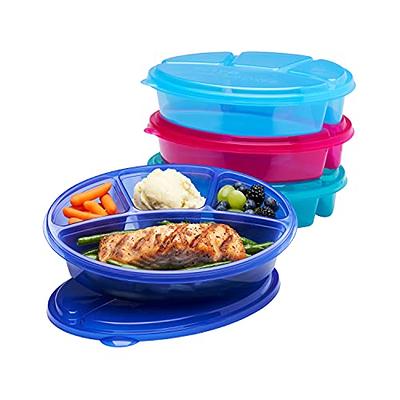 Fridgemate Divided Meal Prep Containers 4 Pack