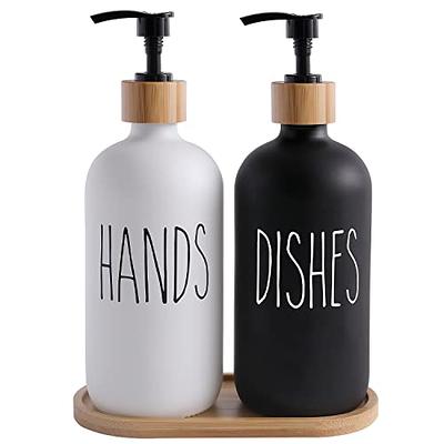 16 oz PET Plastic Set of Hand and Dish Soap Refillable Bottle