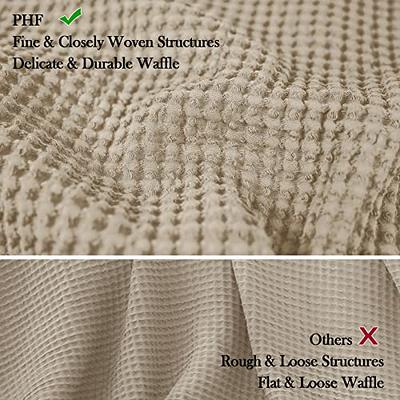 PHF 100% Cotton Waffle Weave Blanket King Size 104 x 90-Lightweight  Washed Soft Breathable Blanket for All Season - Perfect Blanket Layer for Couch  Bed Sofa-Elegant Home Decoration-Khaki - Yahoo Shopping