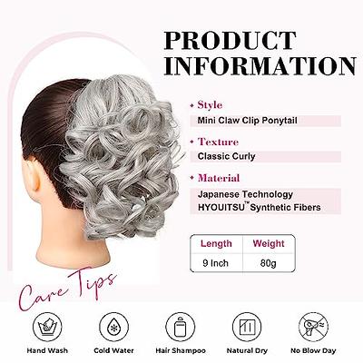 SEGO Short Claw Ponytail Hair Extension Synthetic Curly Real Hair