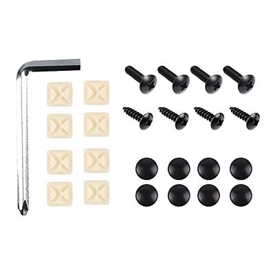 cueclue 8 Sets License Plate Screws Kit, Rustproof License Plate Bolts, Car  Anti-Theft Anti-Vibration License Plate Screws, for Auto Front and Rear License  Plate Frame Mounting Fasteners (Black) - Yahoo Shopping