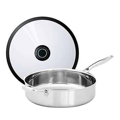 Starfrit 034458-002-0000 11 in. Aluminum Nonstick Deep Fry Pan with Lid