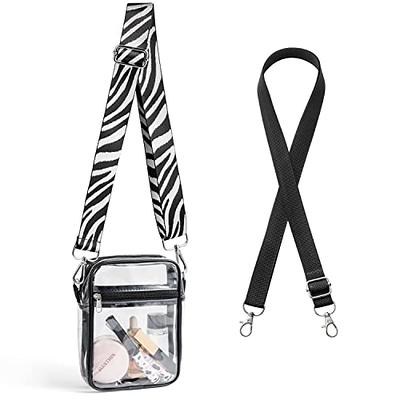  Missnine Clear Bag Stadium Approved PVC Crossbody Purse for  Women Transparent Shoulder Bag with Guitar Strap for Concert Sports :  Sports & Outdoors