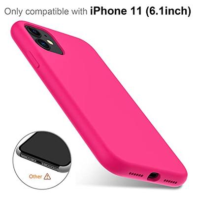 Designed for iPhone 11 Silicone Case, Protection Shockproof Dropproof  Dustproof Anti-Scratch Phone Case Cover for iPhone 11, Hot Pink