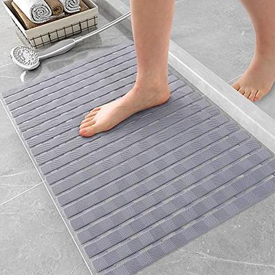 Bathtub Mat Non Slip Shower Floor Mats For Bathroom Bath Tub Washable  Suction Cup 16x35,gray