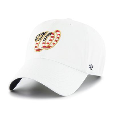 47 Women's Washington Commanders White Logo Black Adjustable Clean Up Hat