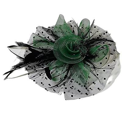  Zivyes Fascinators Headband Tea Party Hats for Women Royal  Wedding Hat Feather Mesh Hair Clip : Everything Else