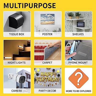  NHOWIN Double Sided Tape 1.2 in x 118.2 in, 2 Rolls Total  19.7FT Multipurpose Removable Clear Mounting Tape Heavy Duty Strong Sticky  Adhesive Reusable Wall Picture Carpet Poster Tape : Office Products