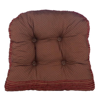 Mainstays Textured Chair Cushion, Red Sedona, 1-Piece, 15.5 L x