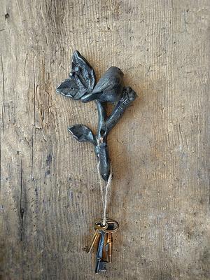 Bird On A Branch Hook, Small Wall Hooks, Vintage Style Coat