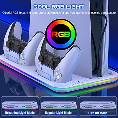  PS5 Stand and Cooling Station with RGB LED Controller