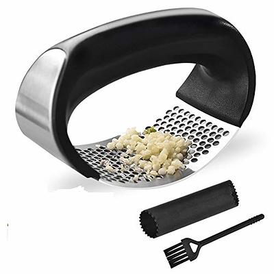 1pc Stainless Steel Garlic Press Mincer Crusher Squeezer & Slicer With  Silicone Tube Roller-kitchen Garlic Masher Grinder Chopper