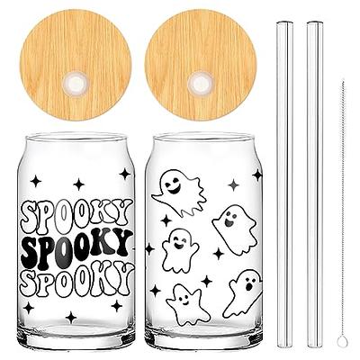 Cute Ghost 16 oz Glass Cup