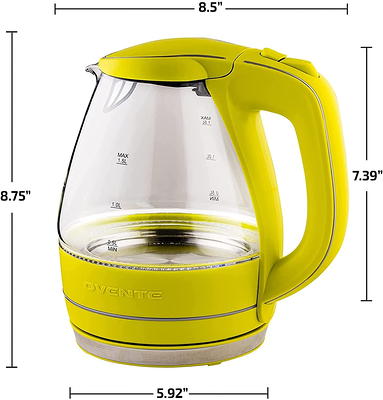 Aigostar Small Electric Kettle, 1L Portable Electric Tea Kettle 1100W with  Automatic Shut-Off and Boil Dry Protection, Travel Hot Water Boiler