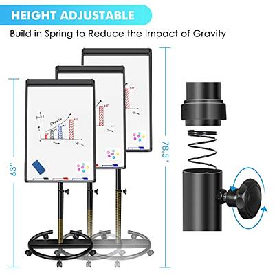 VIZ-PRO Magnetic Whiteboard Easel, 36 x 24 Inches, Portable Dry Erase Board  Height Adjustable for School Office and Home