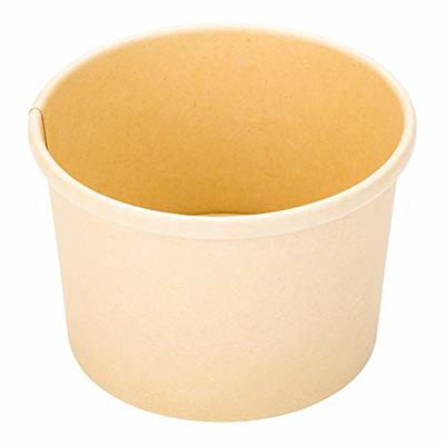 16 oz Disposable Kraft Paper Soup Containers [500 PACK] - Pint Ice Cream  Containers, Frozen Yogurt Cups, Restaurant, Microwavable, Take out, Food