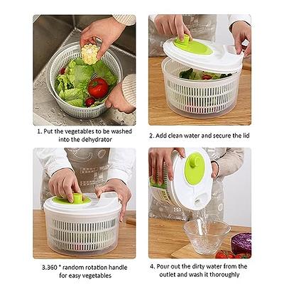 Salad Spinner Dehydrator Double Layer Rotating Vegetable Fruit