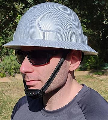 Aolamegs Safe Full Brim Hard Hats Construction OSHA Approved With Clear  Visor - ANSI Z89.1 Vented Black Hard Hat With Chin Strap Reflective Cascos  De Construccion Safety Helmet for Men 6-Pt Suspension 