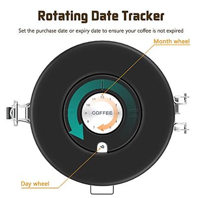 Coffee canister for ground coffee with Transparent Window,Date Tracker,CO2  Valve 304 Stainless Steel Kitchen Food Airtight storage container for Coffee  Beans or Grounds, Tea, Sugar(Silver 22OZ) - Yahoo Shopping