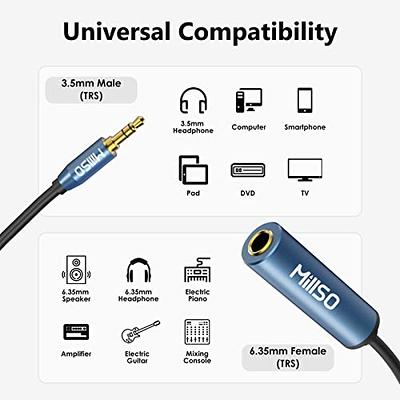 6.35mm To 3.5mm Jack Adapter Connector Headphone Amplifier Audio